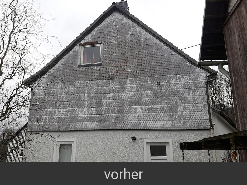 Ein Bild von einem Haus mit einem Fenster und dem Wort „vorher“ darunter