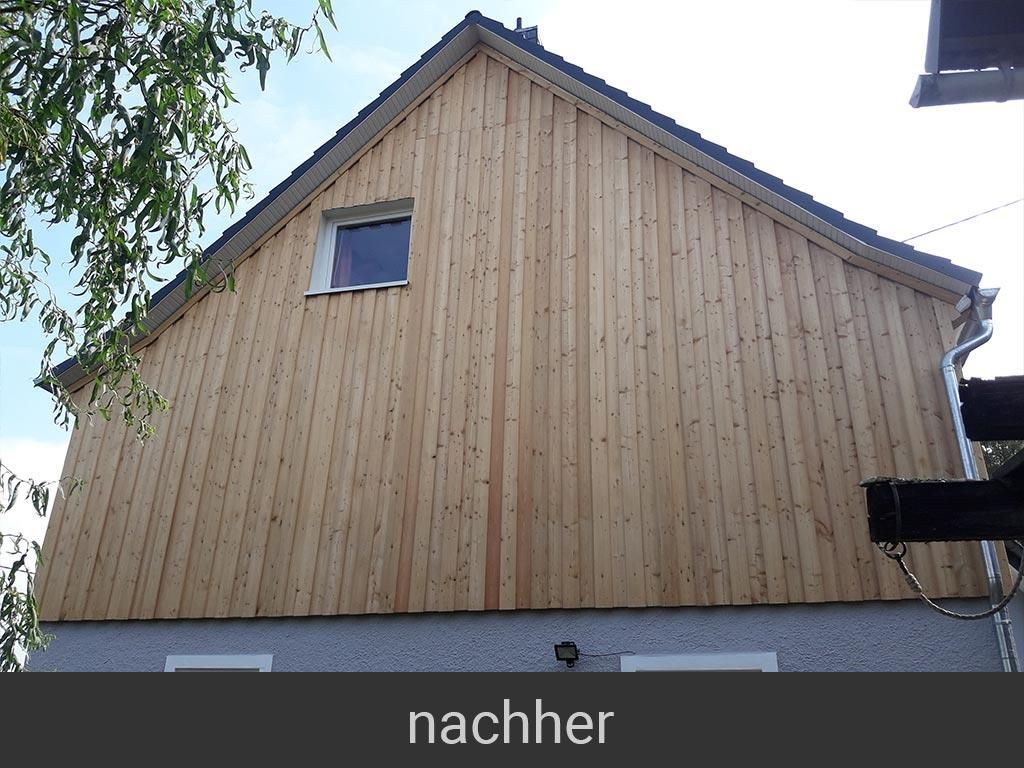 Ein Bild von einem Haus mit dem Wort „nachher“ auf der Unterseite
