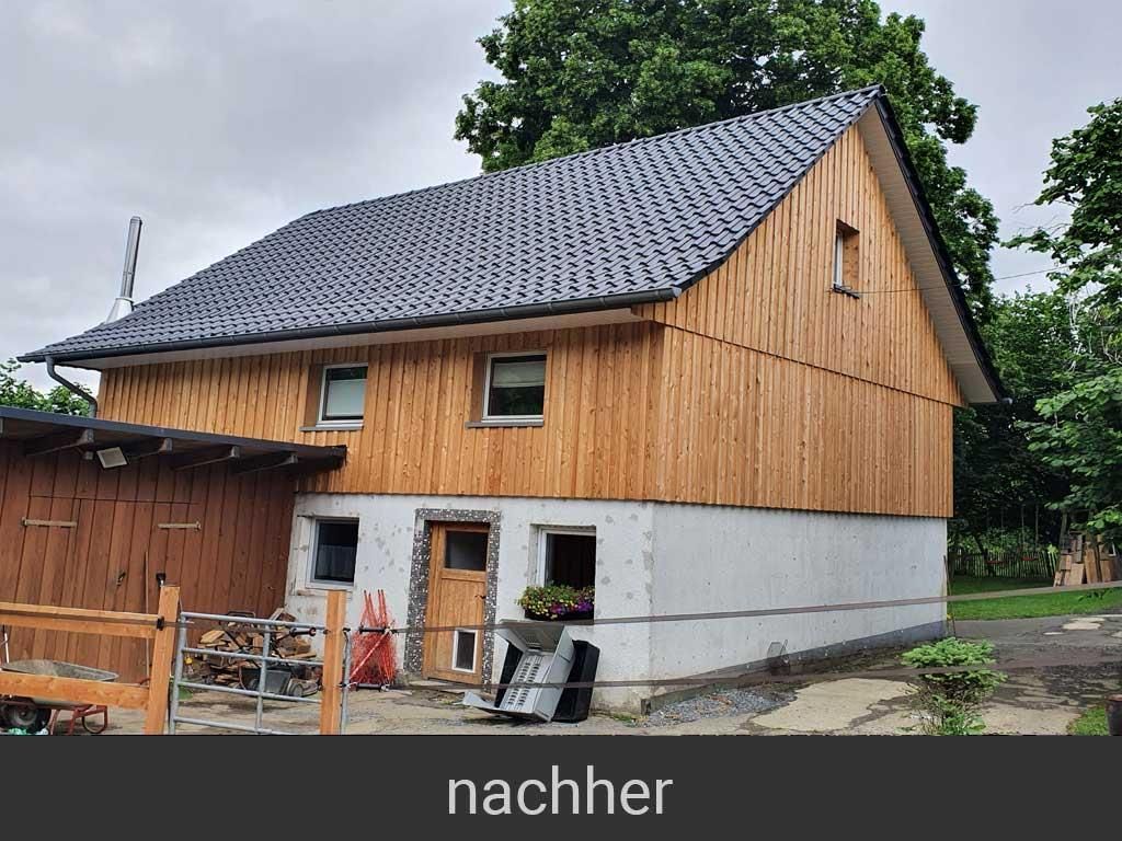 Ein Bild von einem Haus mit dem Wort „nachher“ auf der Unterseite