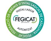Circular logo of Fegicat: green text,