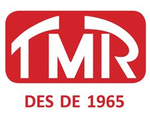 Logotipo rectangular rojo con