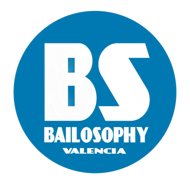 Logotipo circular azul con las letras blancas «BS» y las palabras «BAILOSOPHY VALENCIA» debajo