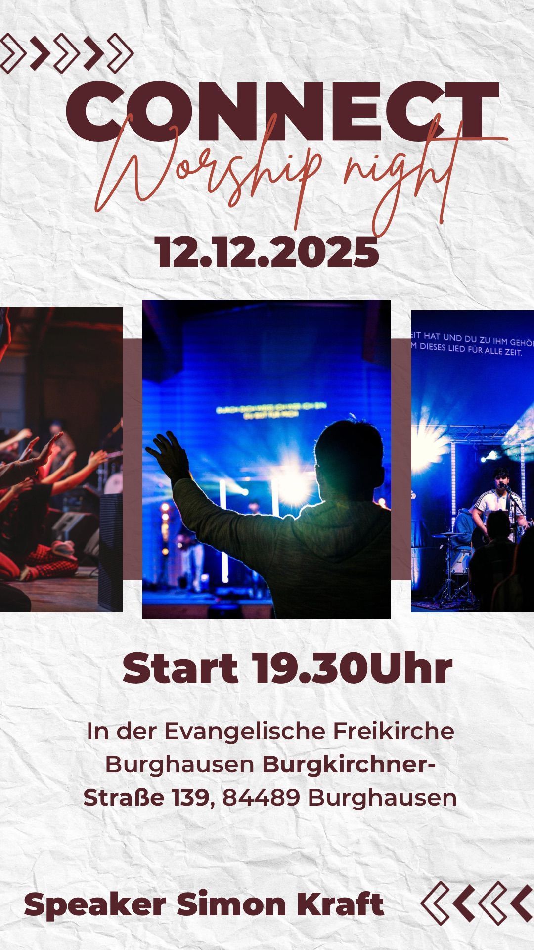 Eine Gruppe von Menschen posiert für ein Foto auf einem „Save the Date“-Poster.