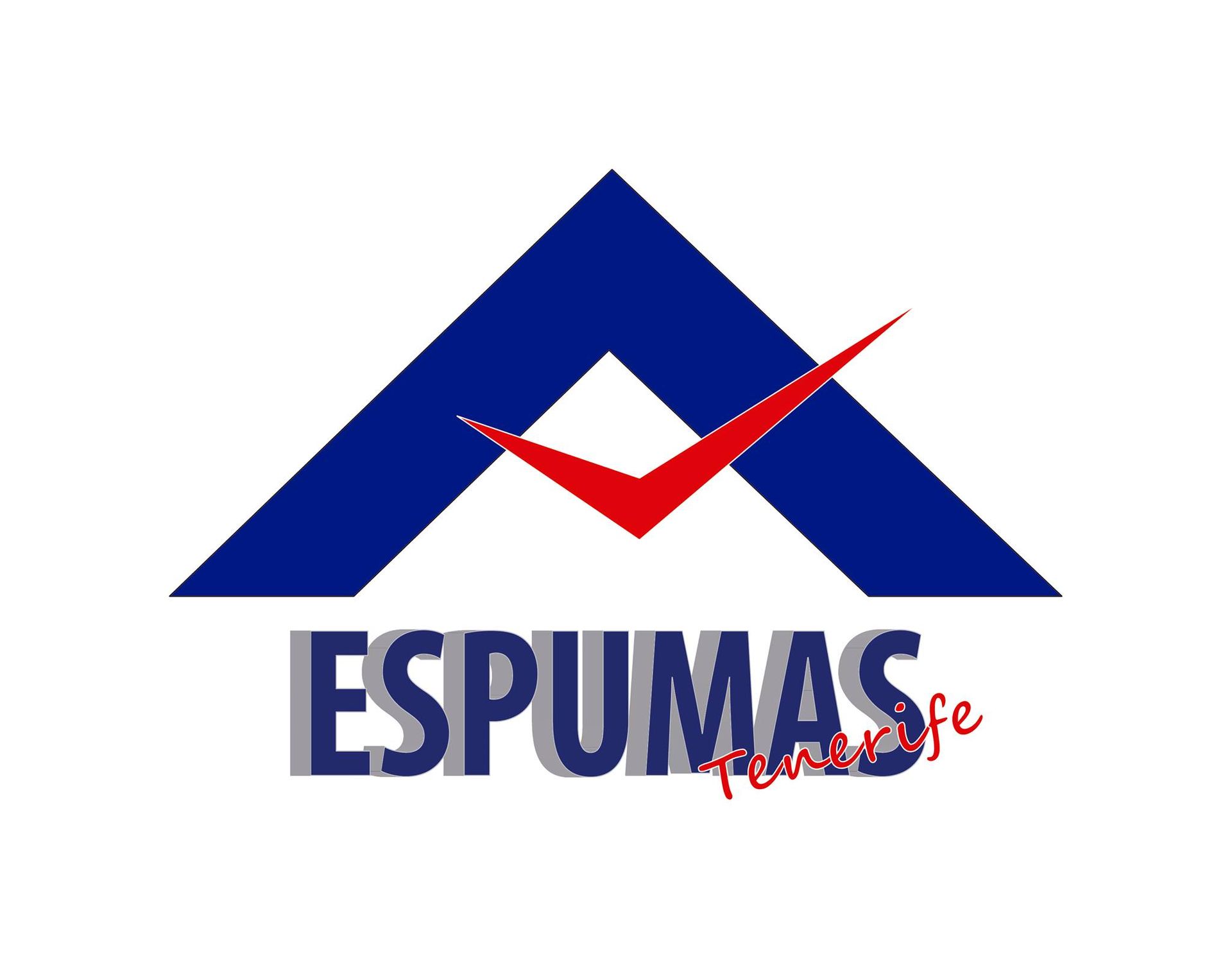Un logotipo azul y blanco para Espumas Tenerife