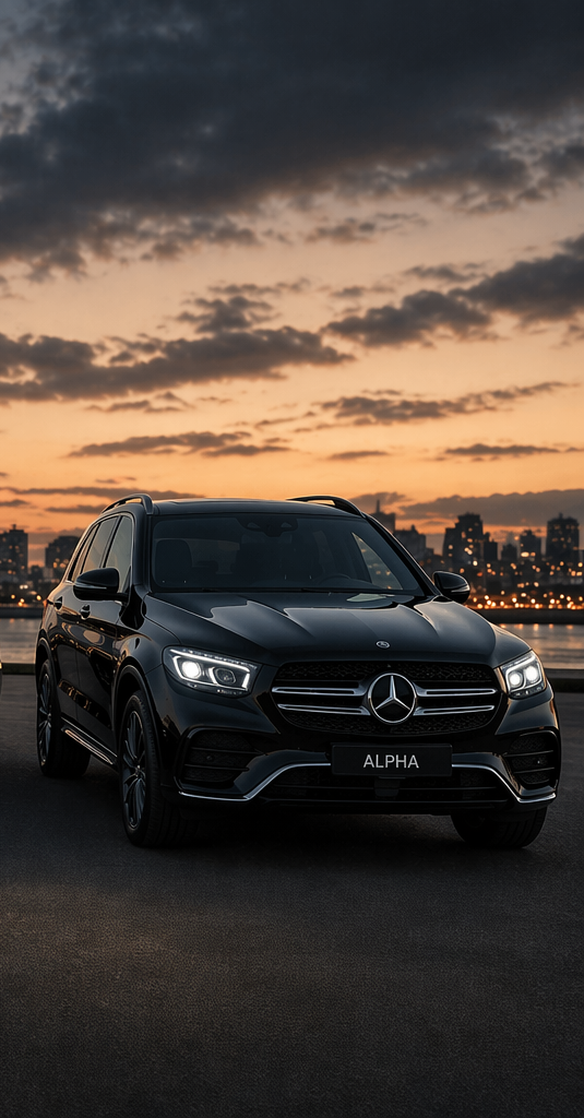 Voiture noire mercedes.