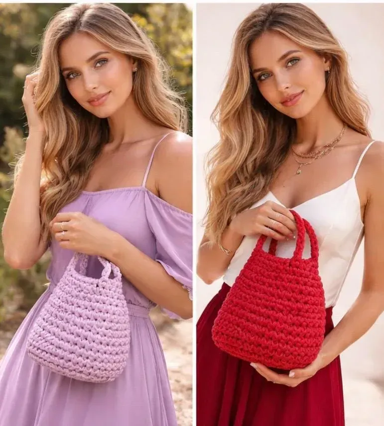 Bolso modelo bombonera hecho de raso 35 euros