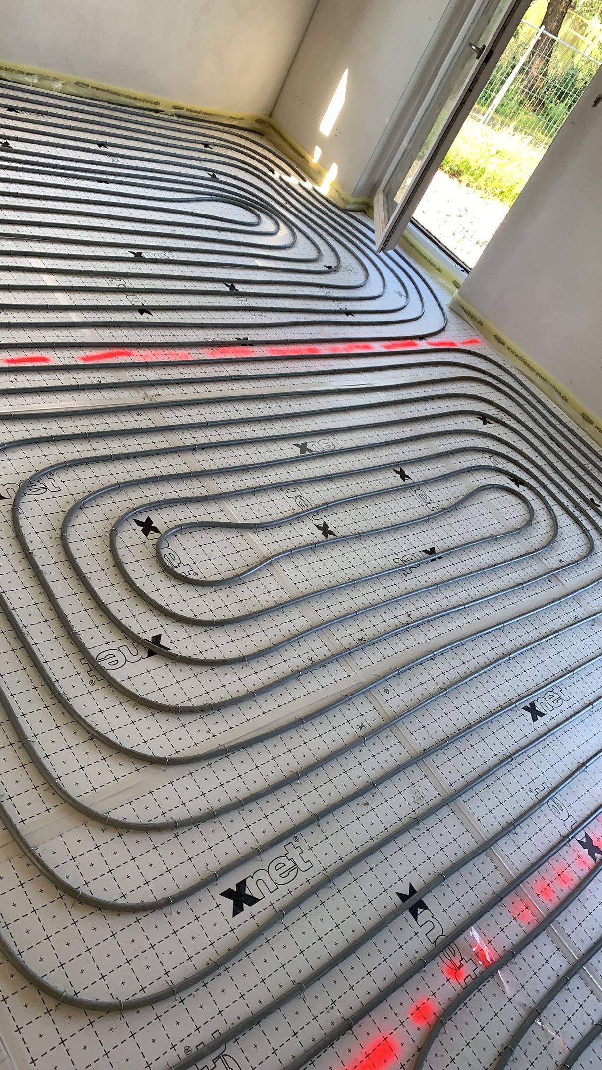 Fußbodenheizung Installation