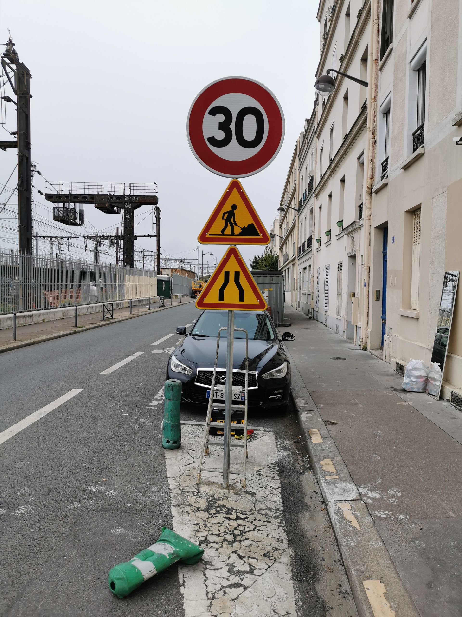 Signalisation temporaire pour une zone de travaux