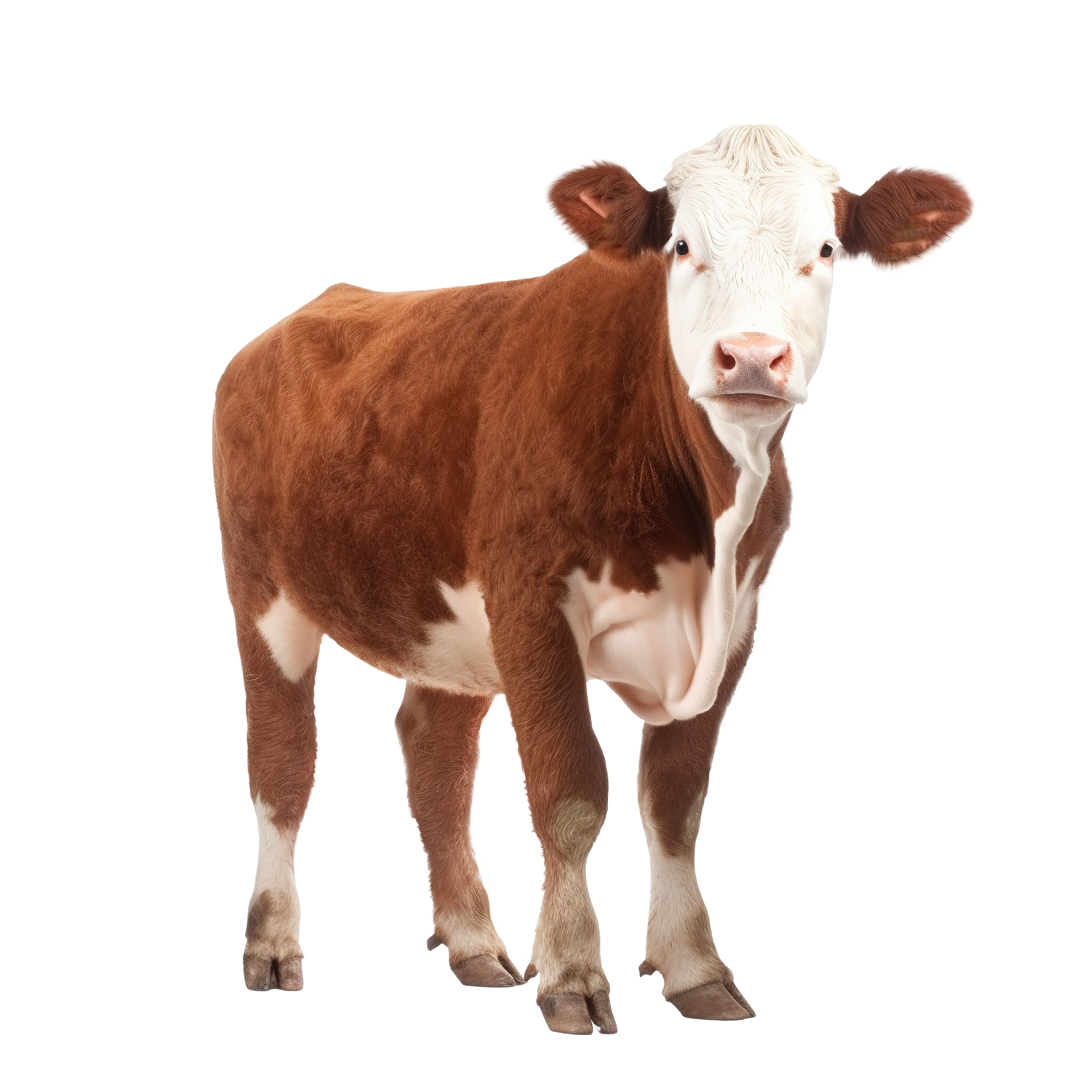 Vache debout sur ses quatre pattes