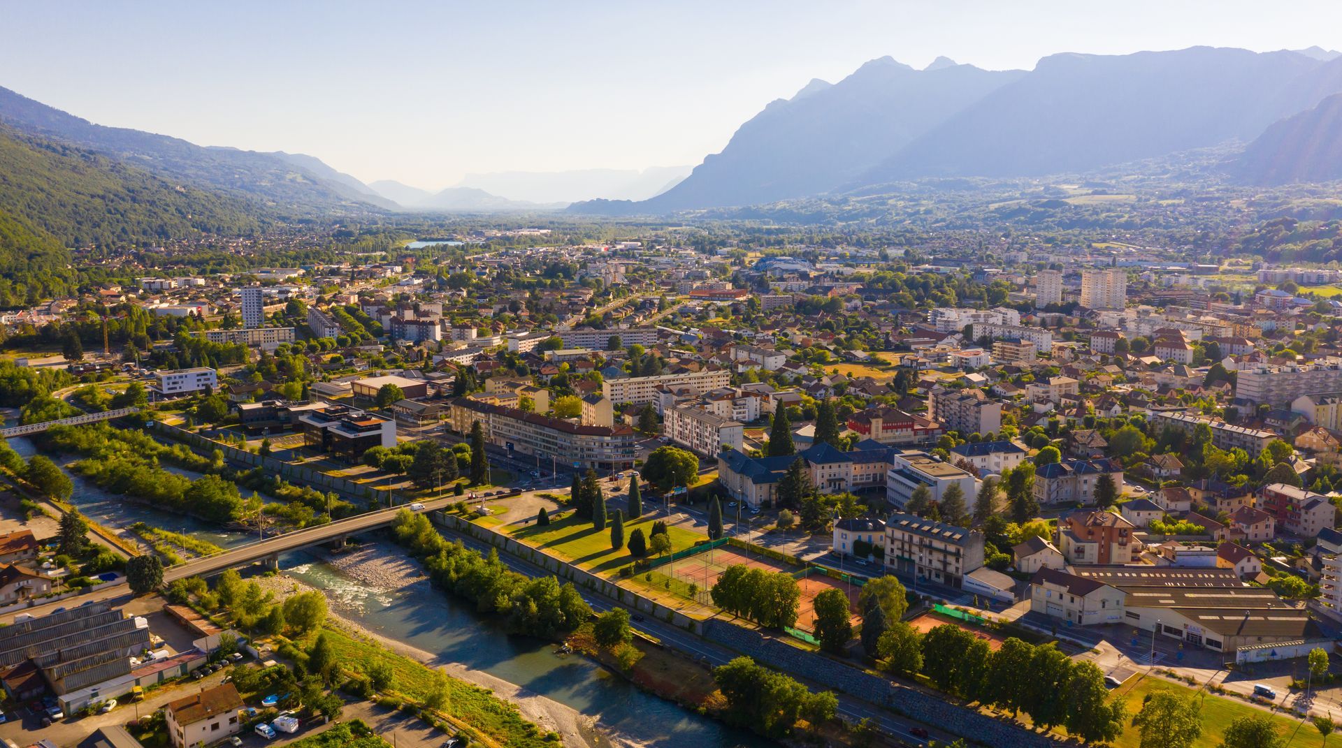 Vue aérienne d'Albertville