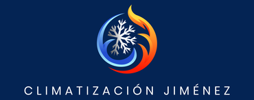 Un logotipo para una empresa llamada climatización jimenez.