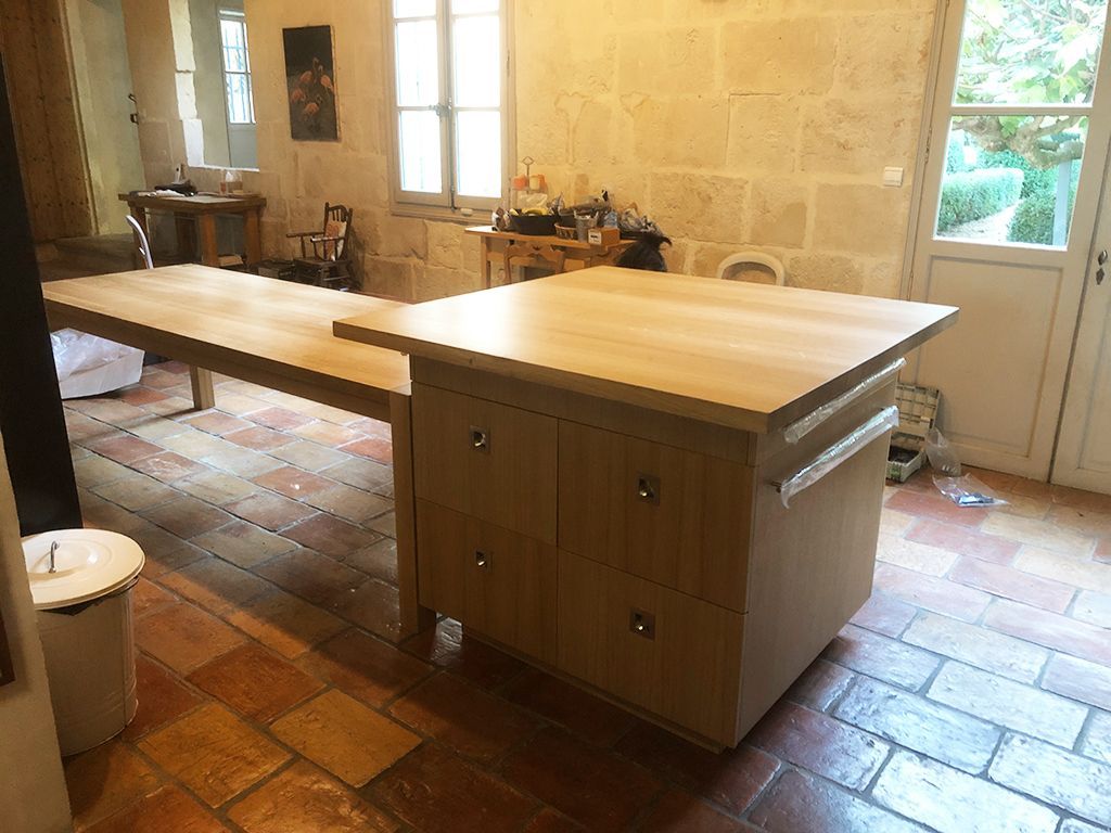 Îlot de cuisine en bois