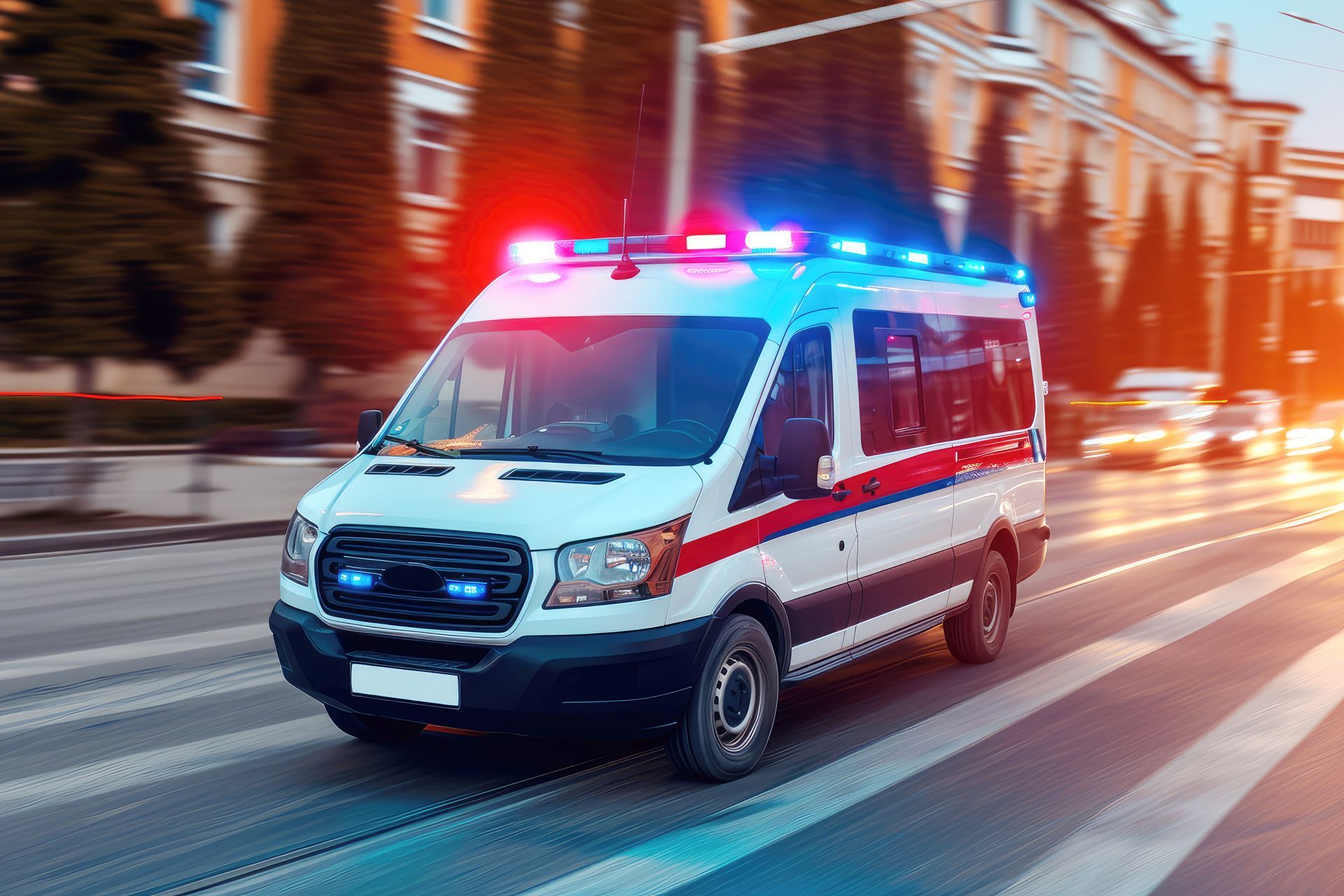Une ambulance en intervention