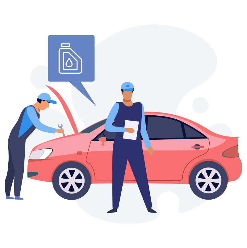 Illustation d'entretien de voiture