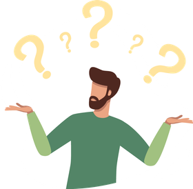 Illustration d'un homme qui se pose des questions