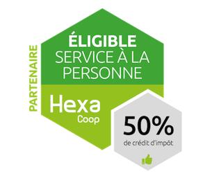 ÉLIGIBLE SERVICE À LA PERSONNE : 50 % de crédit d’impôt.