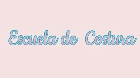 La palabra escuela de costura está sobre un fondo rosa.