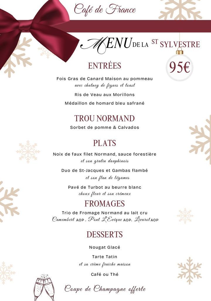 Menu de la Saint Sylvestre