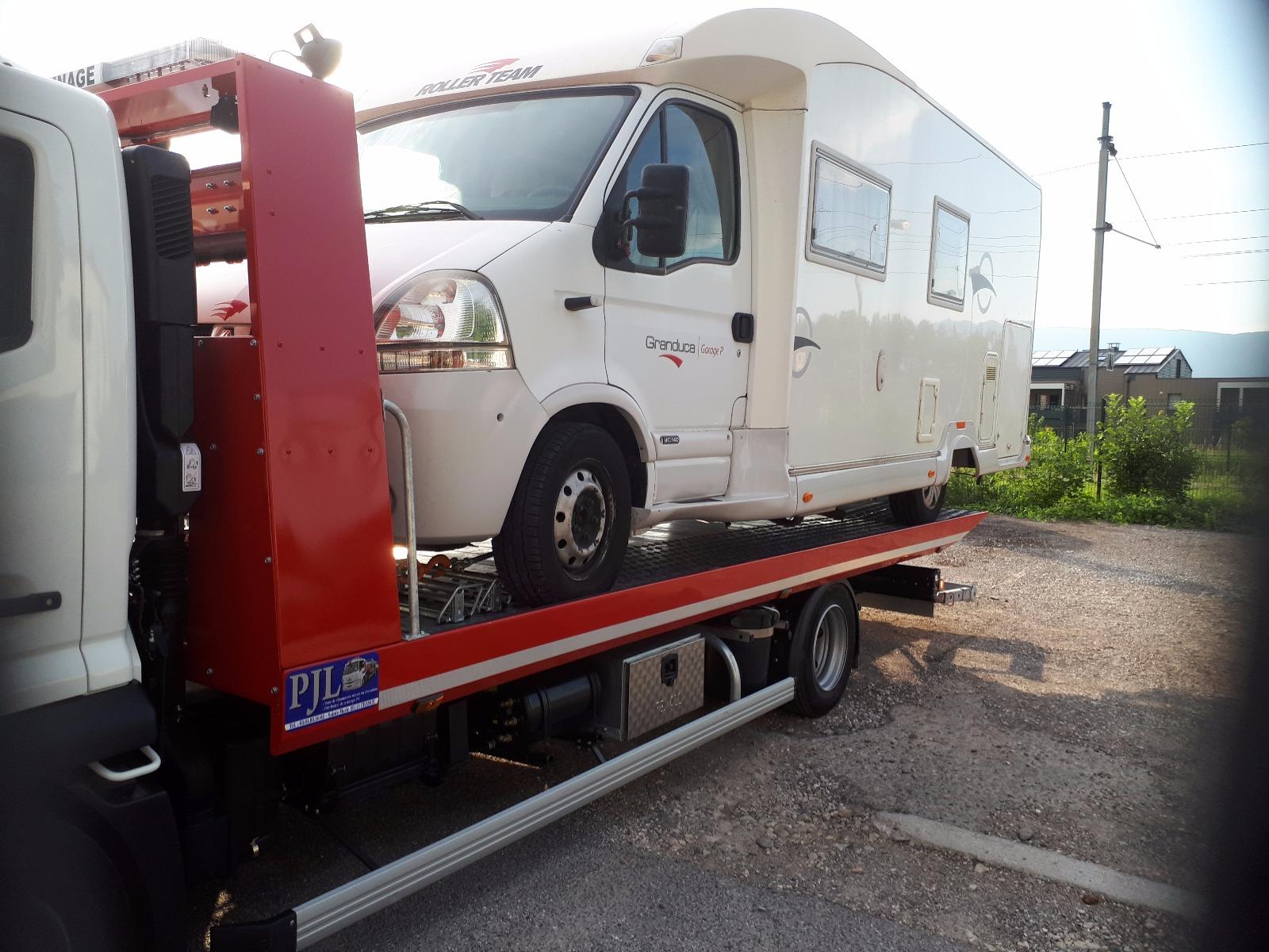 Remorquage d'un camping-car