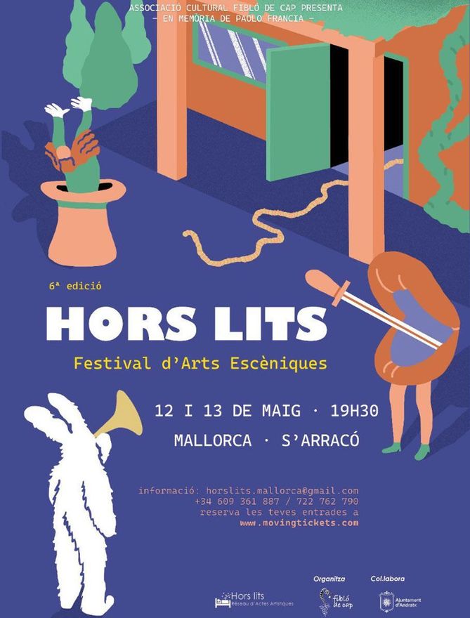 Un cartel para el festival de artes escénicas Hors lits