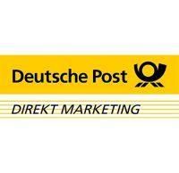 Das logo von deutsche post direktmarketing ist gelb und schwarz.