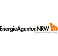 The logo for energieagentur nrw is orange and black.