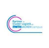 Ein Logo für ein Unternehmen namens Partnercluster Logistics RWTH Aachen Campus.