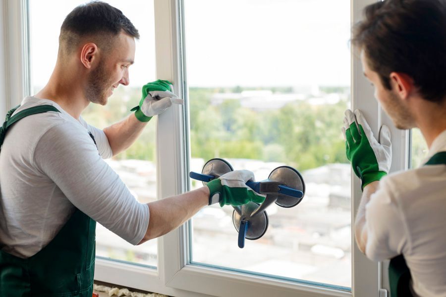 Glas mit einem Glasschneider von Hand schneiden. Stapel von Glasscheiben in der Nähe.