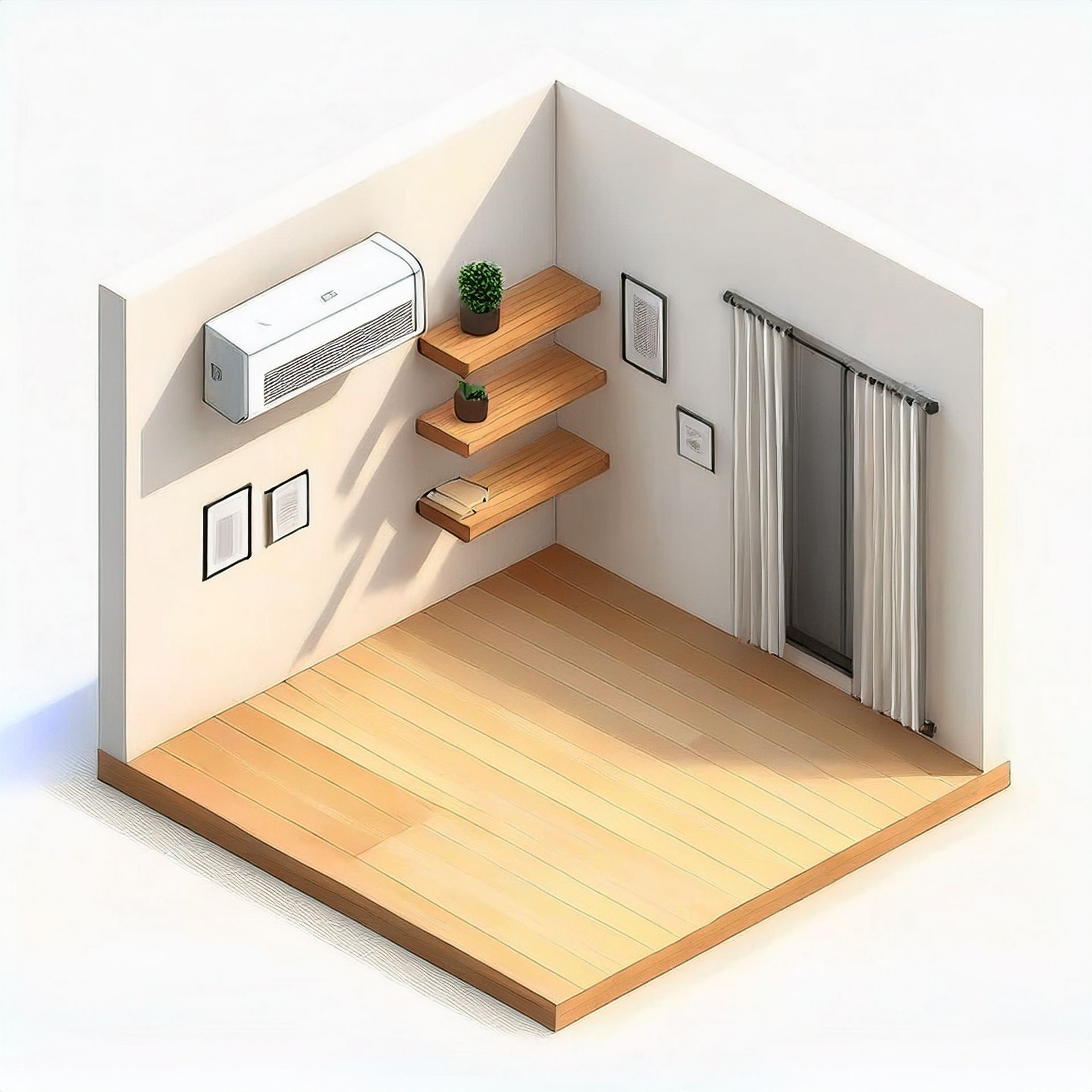 Illustration d'un climatisation installée dans une pièce