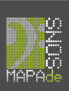 Um logotipo verde e branco que diz mapade
