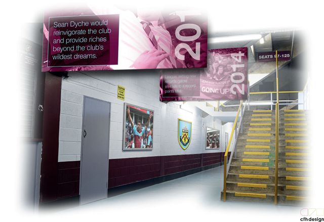 Ancien Miroir Décoratif Burnley Football Club - Souvenir Football Vintage