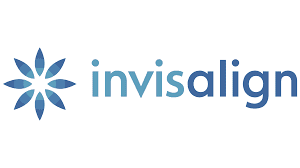 El logotipo de Invisalign es azul y tiene una flor.