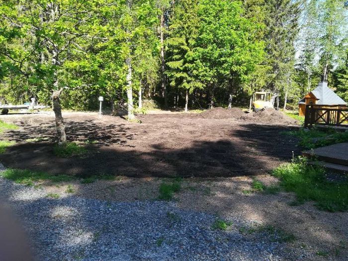 Pihan viherrakentamista