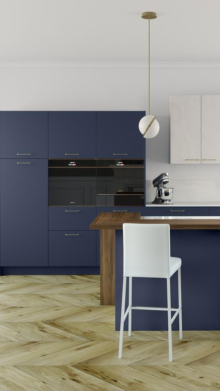 Cuisine bleue et blanche