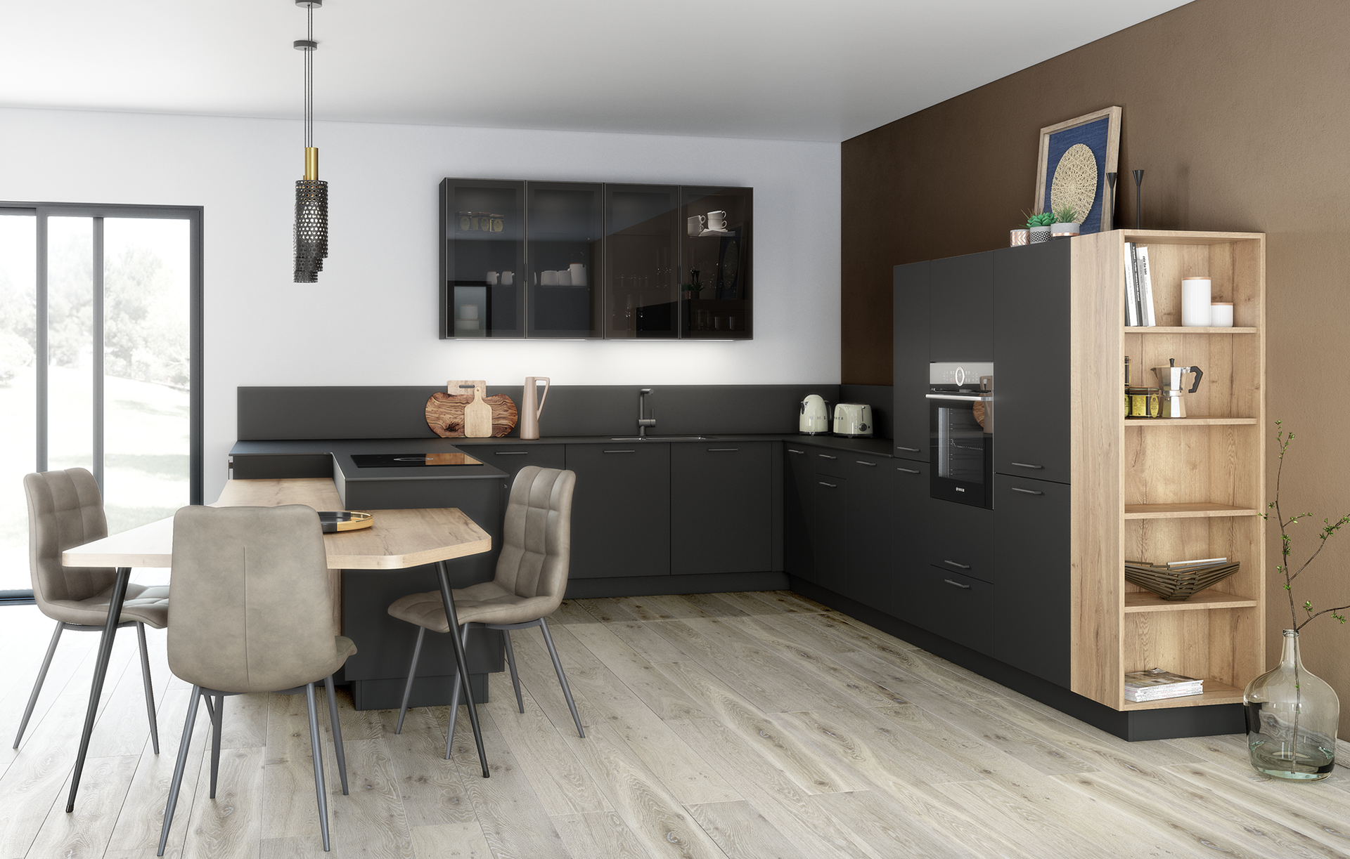Cuisine YOU Oasis noir mat