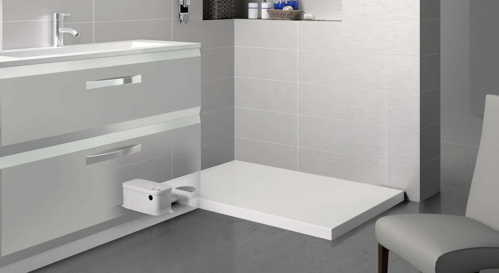 Receveur de douche blanc