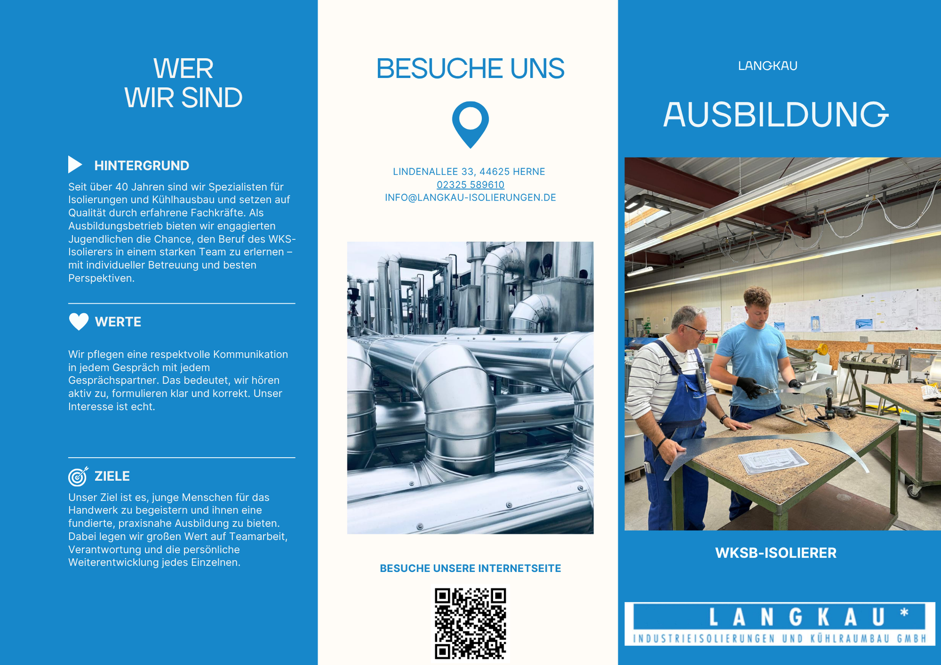 Ausbildung bei Langkau Industrieisolierungen und Kühlraumbau GmbH