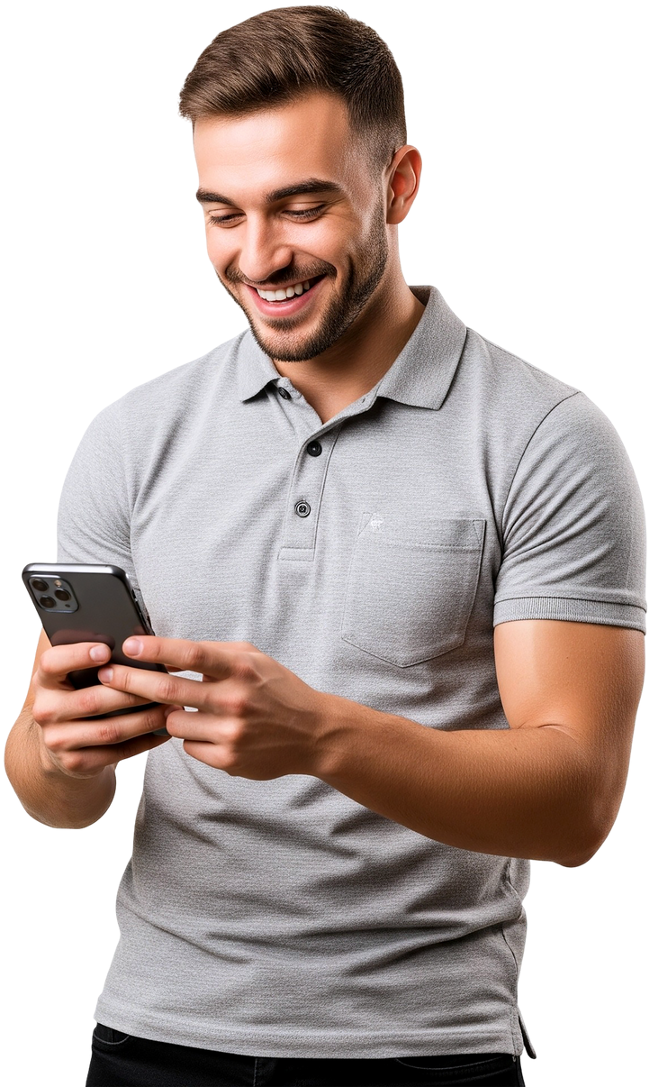 Homme avec un Smartphone