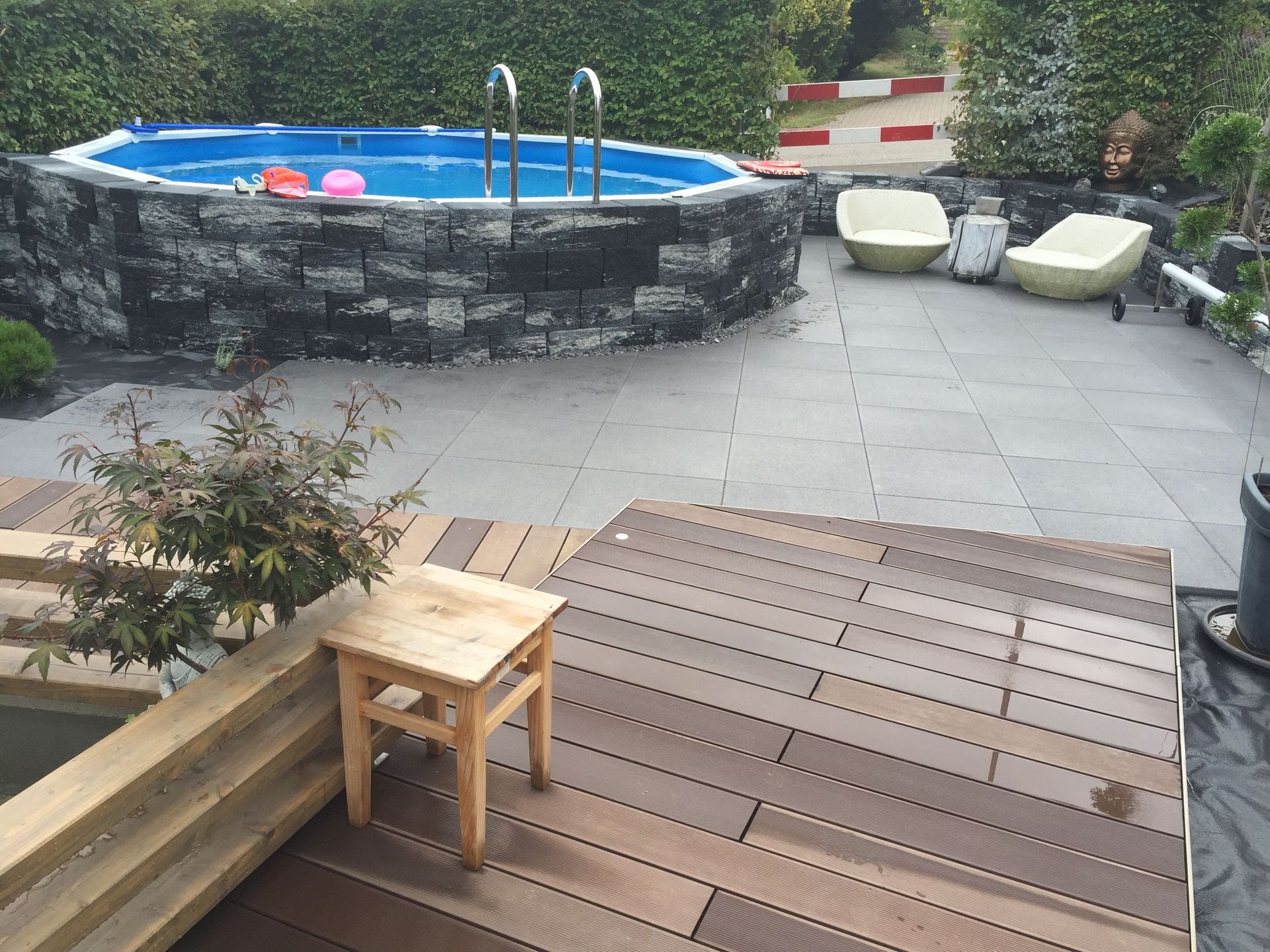 Piscine, muret, dallage - Fabrice Rondez