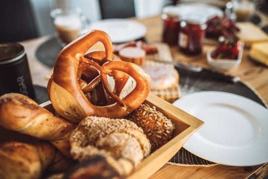 Brezeln auf einer Stoffserviette