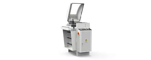 Machine industrielle en acier inoxydable avec couvercle supérieur ouvert et panneau de commande latéral sur fond blanc