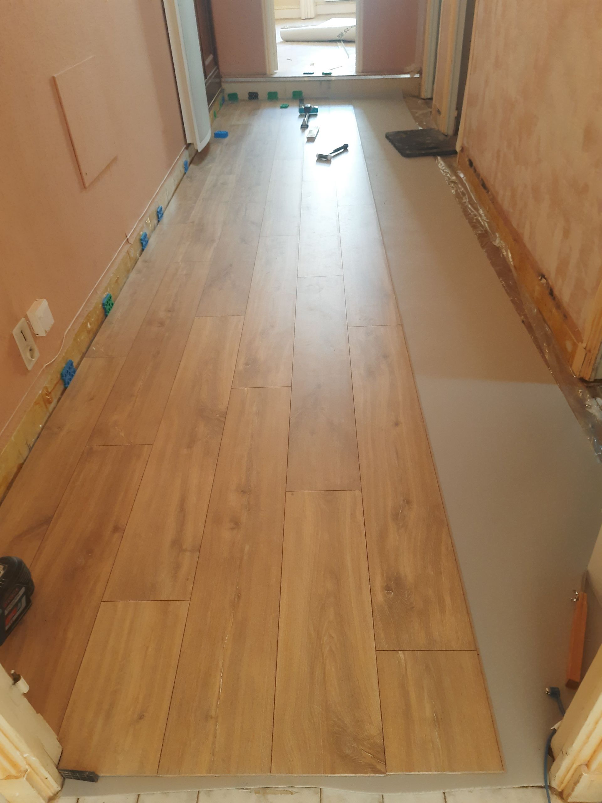 Pose d'un parquet flottant