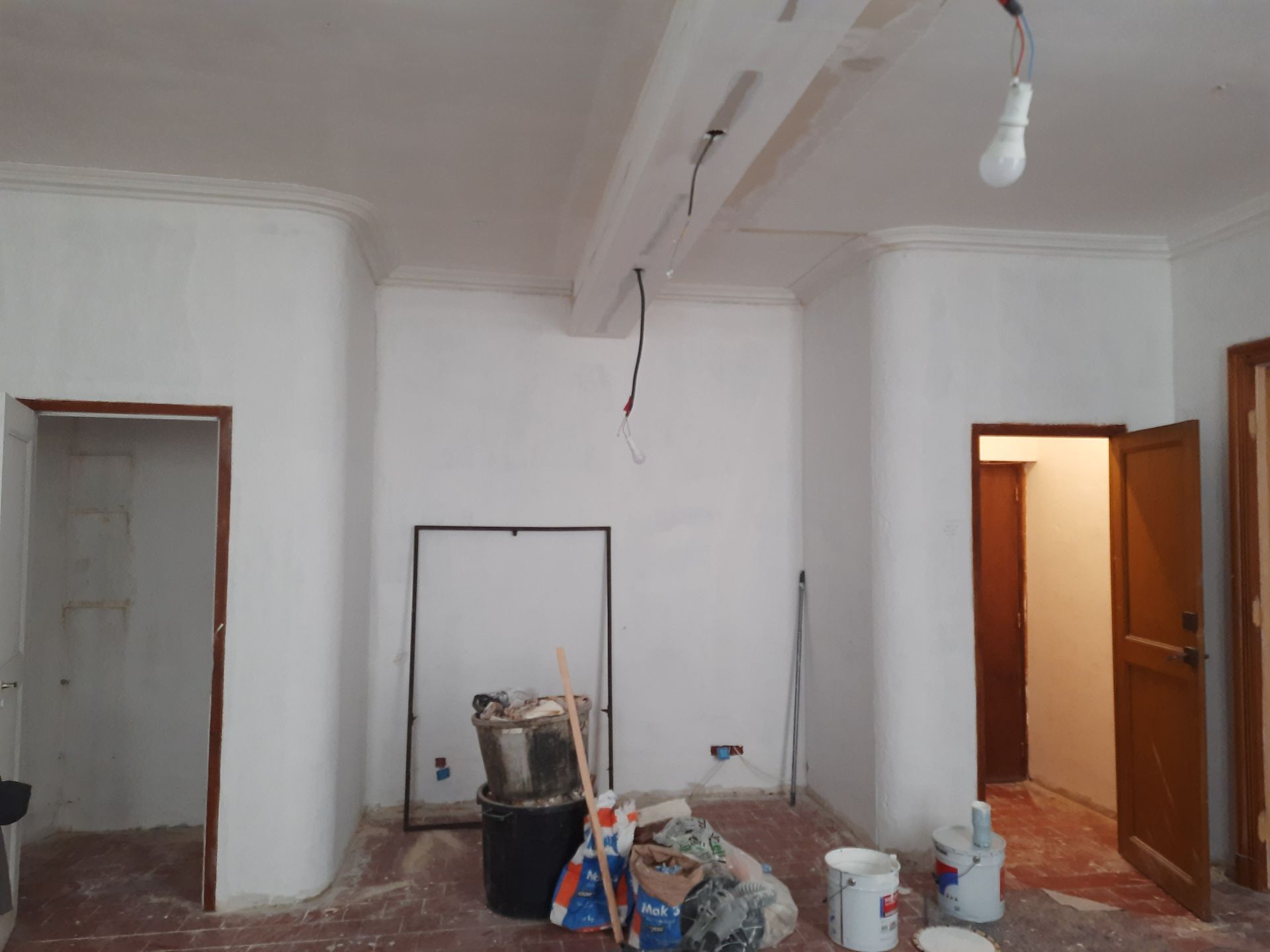 Murs après la pose de peinture