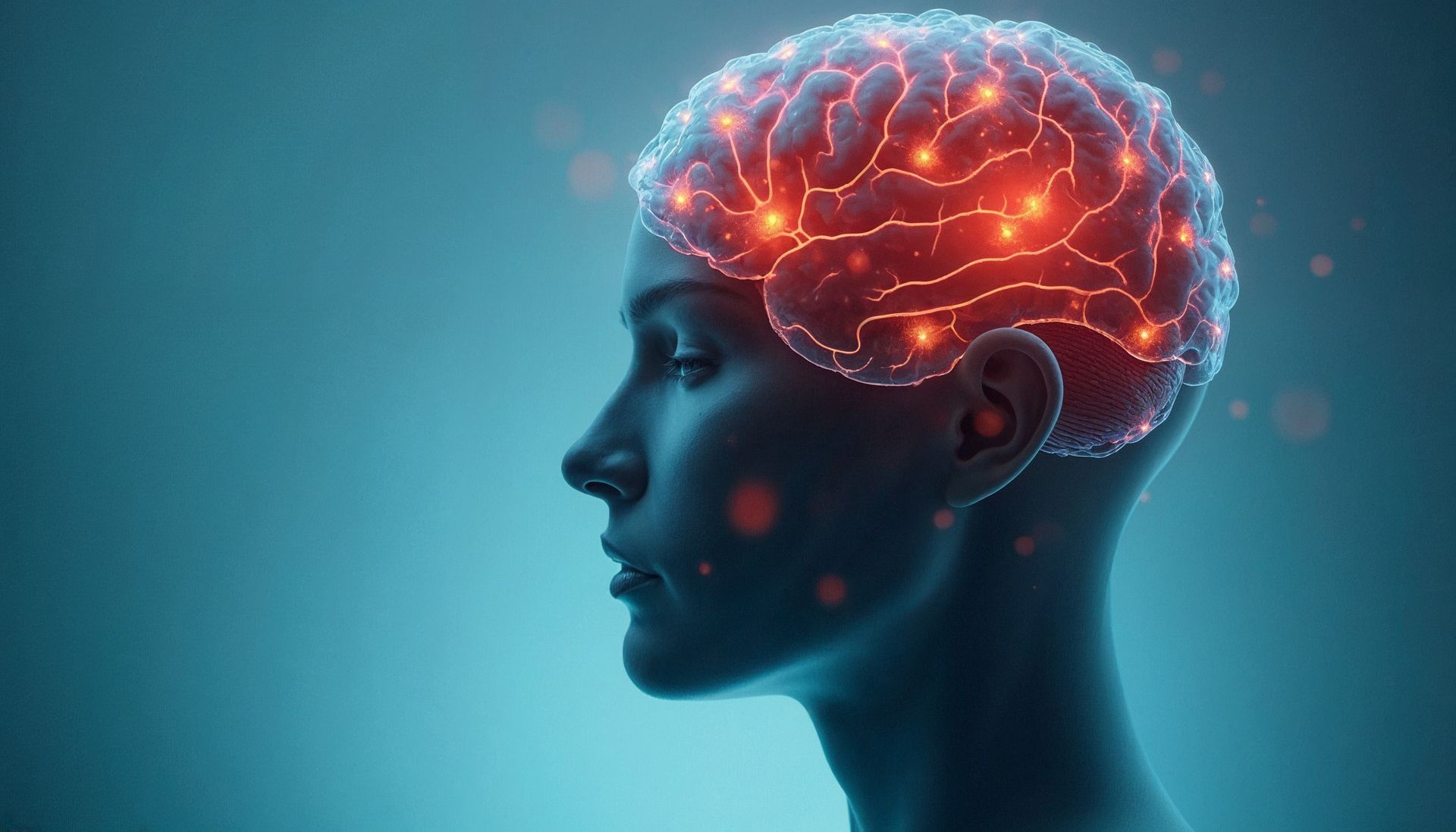 Cerveau montrant les connexion des synapses