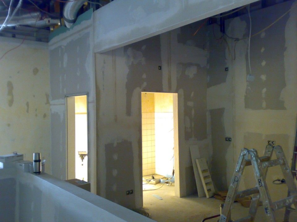 Gipskartonwände im Rohbau