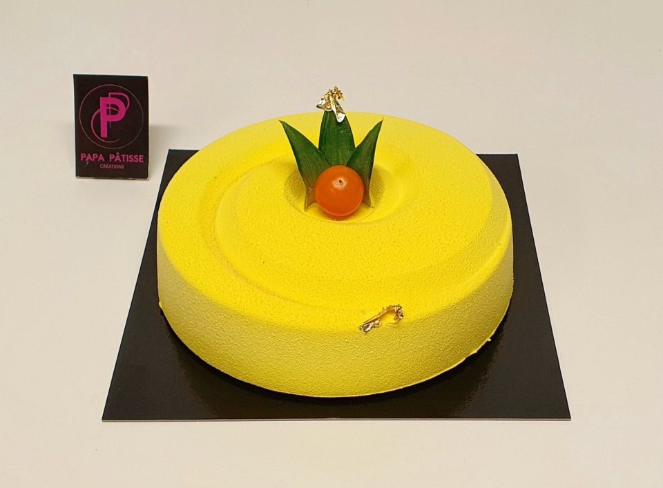 gâteau fruit de la passion de pâtissier