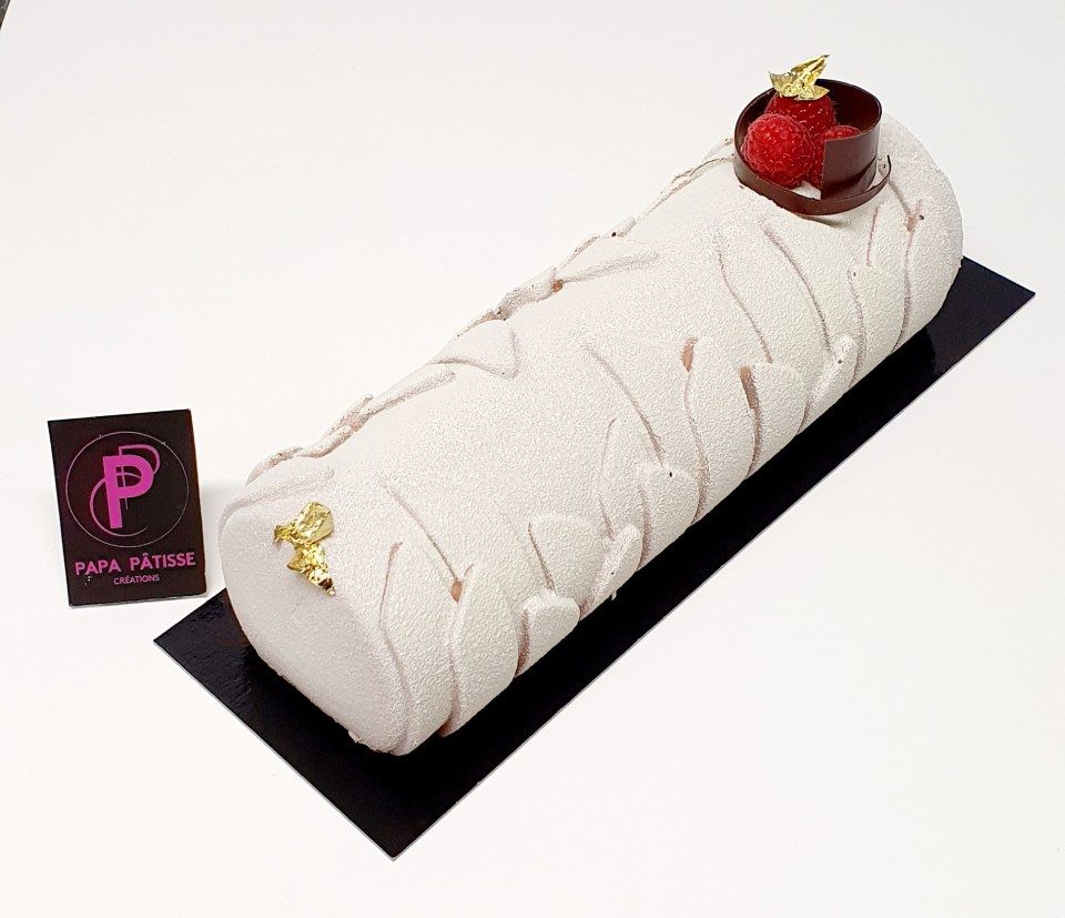 buche pâtissière blanche