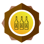 Badge des vins proposés au Chalet du Cervin, restaurant à Besançon