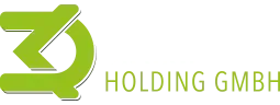Grünes, stilisiertes Logo mit dem Text „HOLDING GMBH“ auf weißem Hintergrund