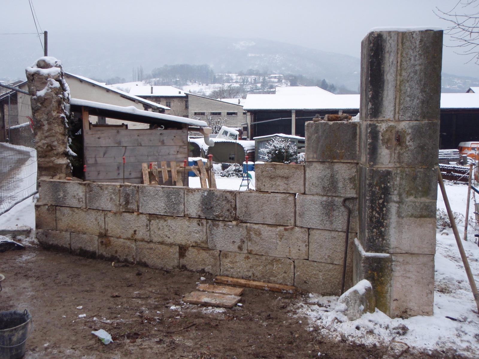 Montage murs parpaings